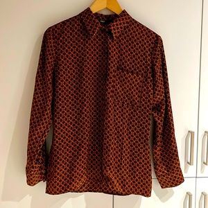 Maje Rablic print long sleeve blouse never worn